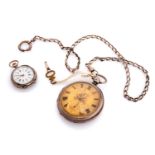TWO POCKET WATCHES REMONTOIR AND DUNDEE