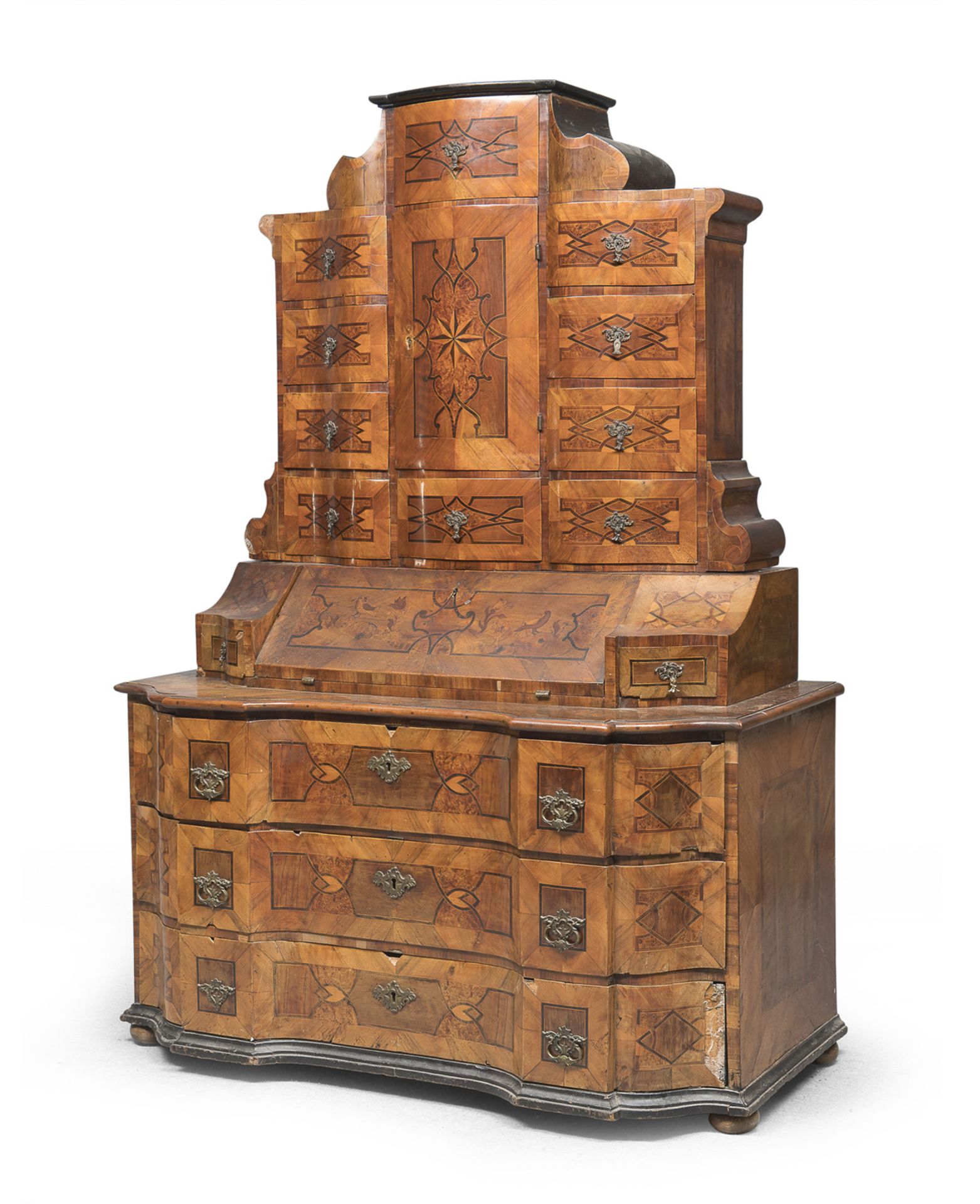 WALNUT TRUMEAU AUSTRIA LATE 18th CENTURY