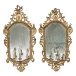 BEAUTIFUL PAIR OF GILTWOOD MIRRORS PROBABLY NAPLES 18TH CENTURY