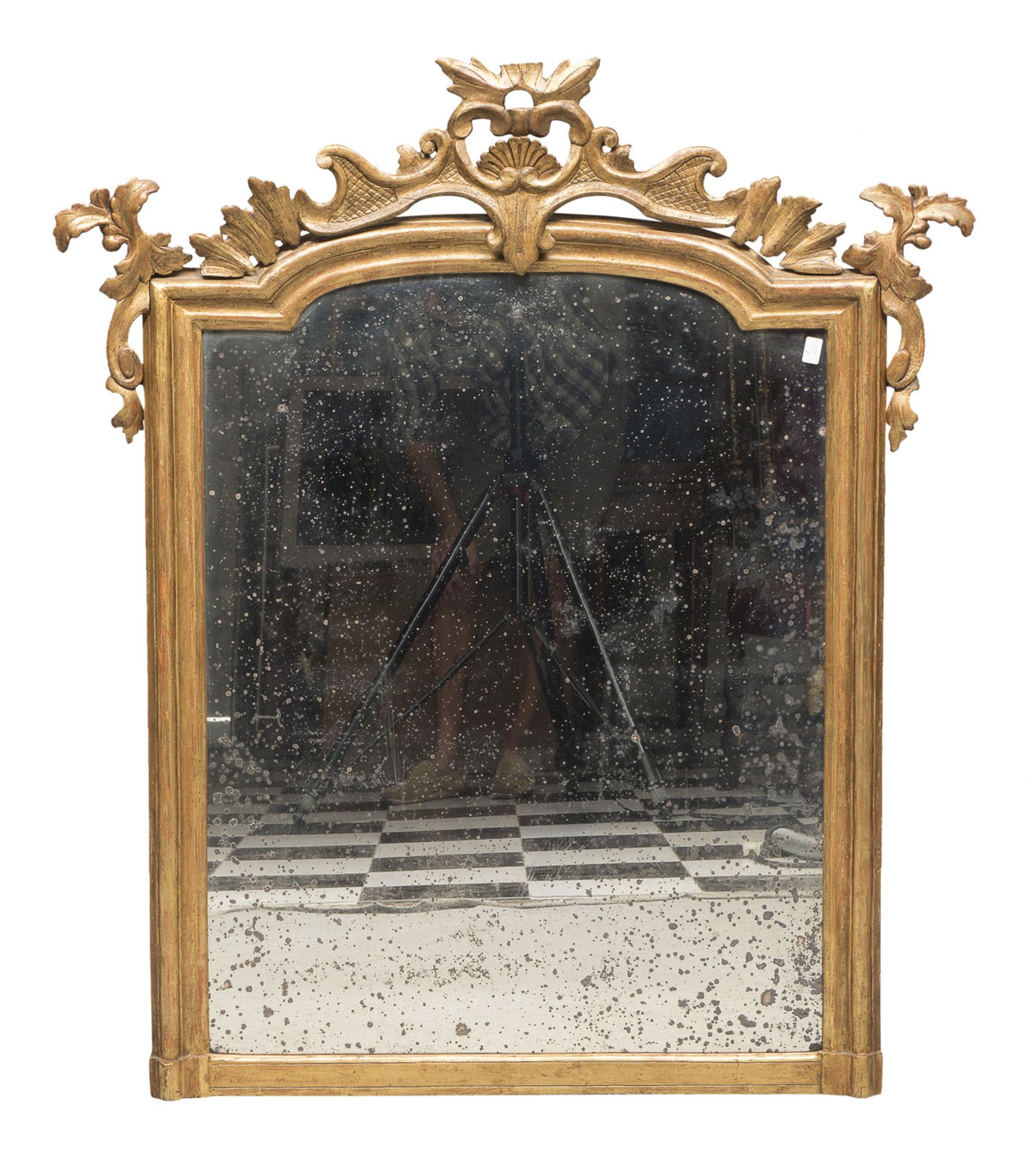 MIRROR IN GILTWOOD ANTIQUE ELEMENTS