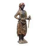 SCULPTURE OF FEMALE MOOR NAPLES OR VENICE 19TH CENTURY