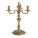 RARE CANDLESTICK IN BRONZE FRANCE OR PIEDMONT 18TH CENTURY