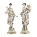 PAIR OF PORCELAIN FIGURES GINORI EARLY 20TH CENTURY