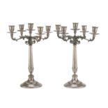PAIR OF SILVER CANDLESTICKS ITALY 1944/1968