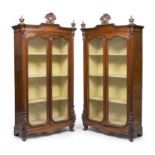 PAIR OF MAHOGANY CABINETS PROBABLY GENOA 19th CENTURY