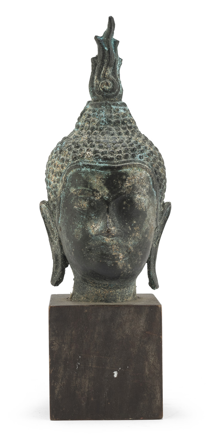 BRONZE HEAD THAILAND 20th CENTURY