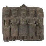 BRONZE HIGH RELIEF AFRICA YORUBA CULTURE BENIN 20th CENTURY