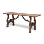 BEAUTIFUL WALNUT REFECTORY TABLE 18th CENTURY