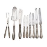 TWELVE MIXED SILVER CUTLERY 20th CENTURY