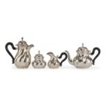 SILVER TEA AND COFFEE SET PUNCH PADUA POST 1968