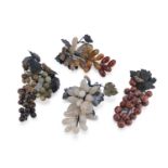 LOT OF FOUR BUNCHES OF GRAPES CHINA 20th CENTURY