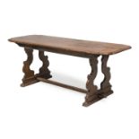 NICE REFECTORY TABLE IN WALNUT PROBABLY EMILIA ANTIQUE ELEMENTS