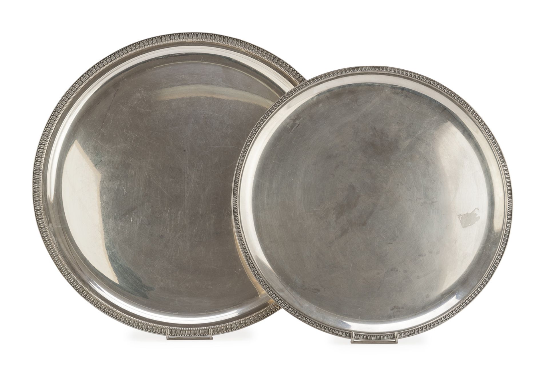 TWO SILVER TRAYS PUNCH ITALY 1944/1968