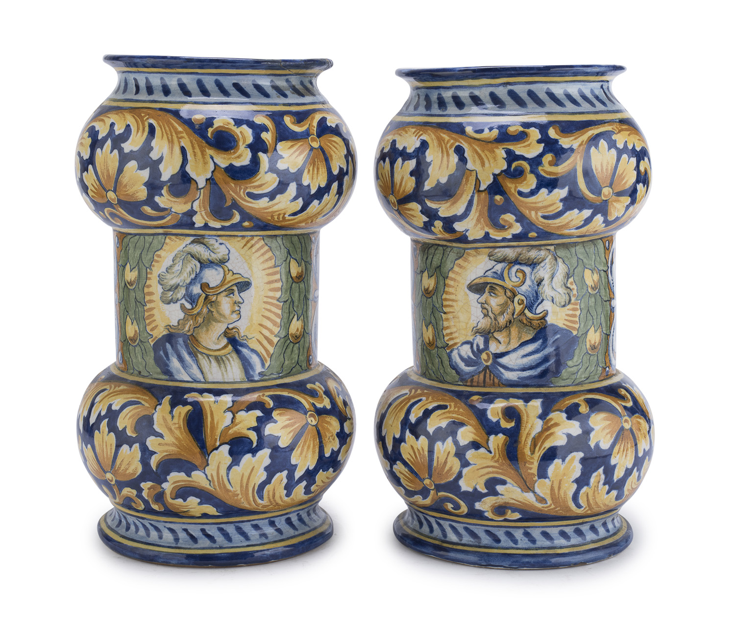 PAIR OF CERAMIC VASES PROBABLY SICILY 20th CENTURY