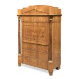 BEAUTIFUL SECRETAIRE IN BIRCH BRIAR NORTHERN EUROPE BIEDERMAIER PERIOD