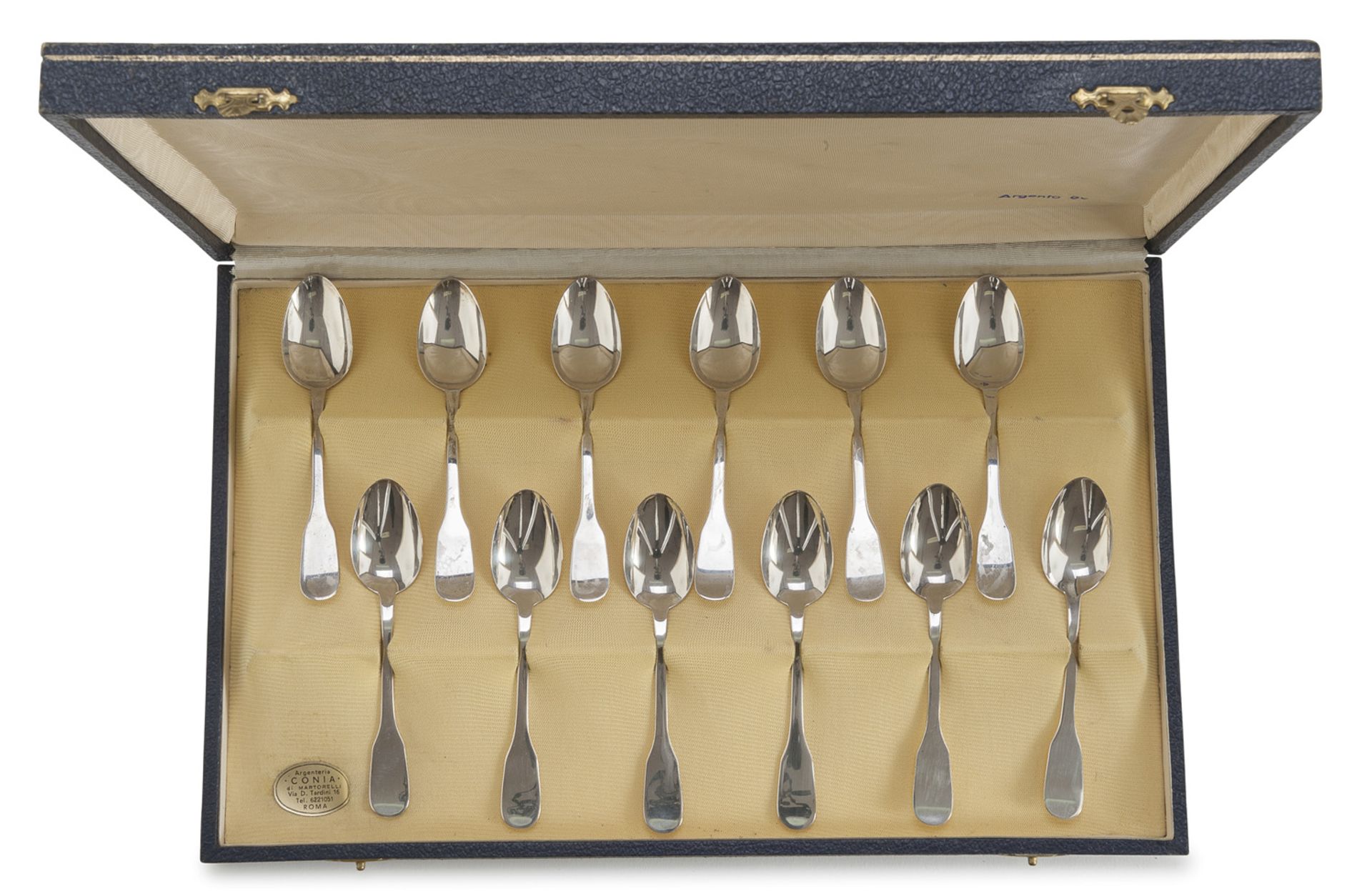 SILVER SPOON SET PUNCH PADUA POST 1968