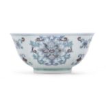 SMALL BOWL IN POLYCHROME ENAMELED PORCELAIN CHINA LATE 19th EARLY 20th CENTURY