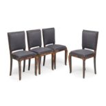 FOUR BEAUTIFUL TURTLE PLATED CHAIRS 20TH CENTURY