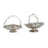 TWO SILVER-PLATED FRUIT BASKETS UNITED KINGDOM 19th CENTURY
