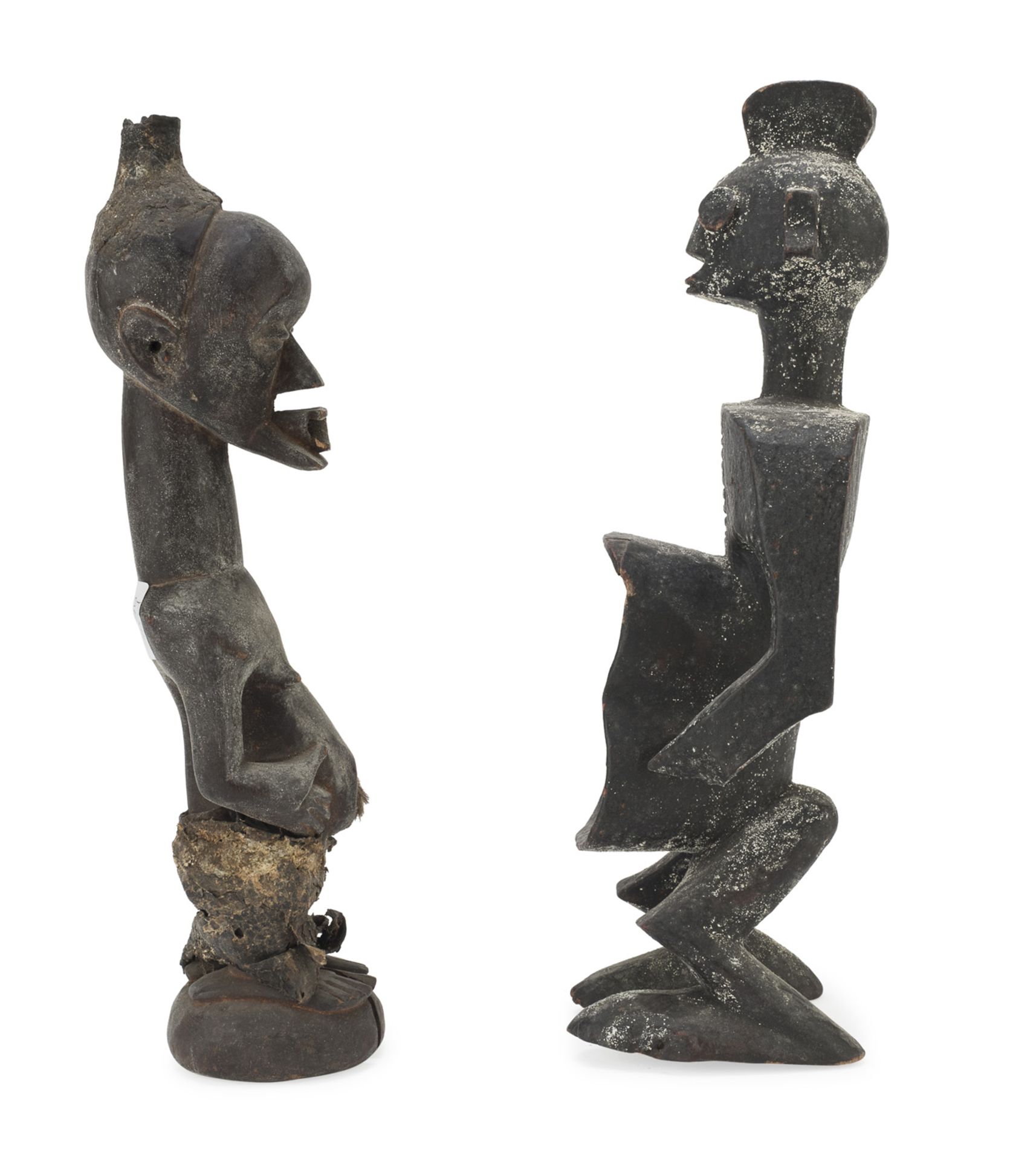 TWO AFRICAN FIGURES IBO CULTURE NIGERIA 20TH CENTURY - Image 2 of 2