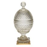 LIDDED CRYSTAL VASE LATE 19th CENTURY