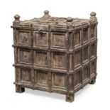 LARGE WEDDING CHEST IN WOOD INDIA 19th CENTURY