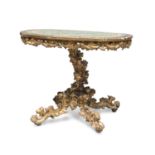 BEAUTIFUL TABLE IN GILTWOOD PROBABLY ROME ELEMENTS OF THE 18TH CENTURY