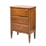 BEAUTIFUL BEDSIDE TABLE IN BRIGHT WALNUT NAPLES LATE 18th CENTURY