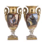 BEAUTIFUL PAIR OF PORCELAIN VASES EARLY 19th CENTURY