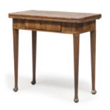 CARD TABLE IN WALNUT BRIAR CENTRAL ITALY 18th CENTURY