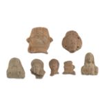 SEVEN TERRACOTTA FRAGMENTS ANCIENT CHINA