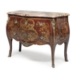 BEAUTIFUL COMMODE IN RED LACQUER LOUIS XV STYLE EARLY 20TH CENTURY FRANCE