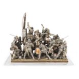 CERAMIC SCULPTURE BATTLE OF LEGNANO BY ANGELO BASSO