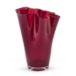 VASE IN RED GLASS