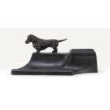 INKWELL WITH DACHSHUND FIGURE