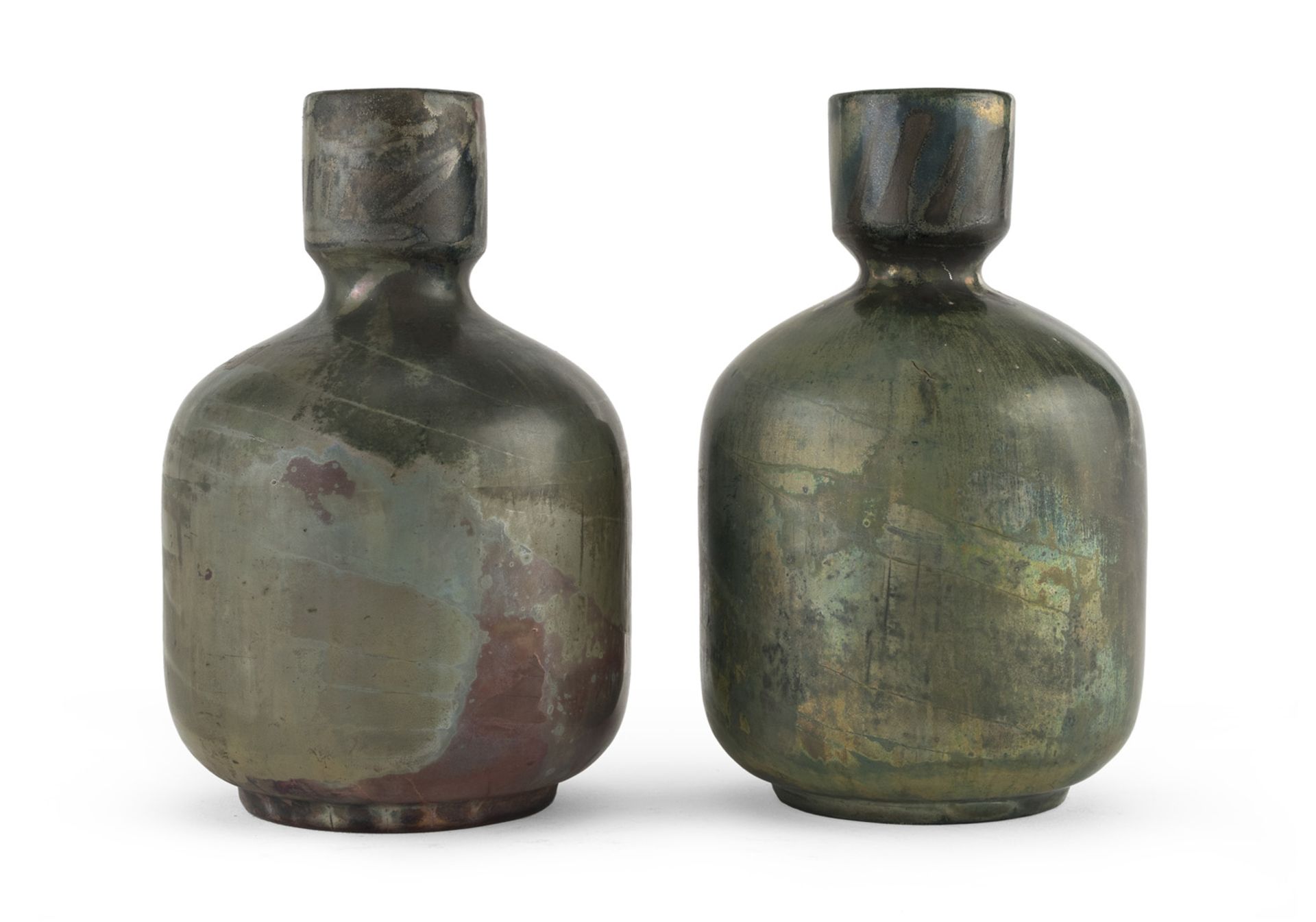 PAIR OF FAENZA JARS