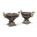 PAIR OF VASES IN MARBLE AND BRONZE EARLY 19TH CENTURY