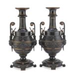 PAIR OF BRONZE VASES BARBEDIENNE FRANCE 19TH CENTURY