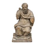 WOODEN SAINT SCULPTURE VENETO 16TH CENTURY