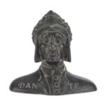 SMALL BRONZE BUST OF DANTE 19TH CENTURY