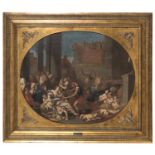 OIL PAINTING OF THE MASSACRE OF THE INNOCENTS ATTRIBUTED TO GIULIO CARPIONI