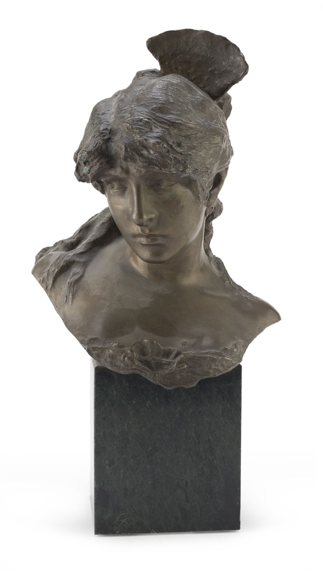 BRONZE SCULPTURE OF A YOUNG MAN BY DAVIDE CALANDRA