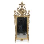 GILTWOOD MIRROR PROBABLY TUSCANY LATE 18TH CENTURY
