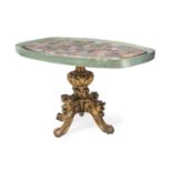 GILTWOOD TABLE WITH MARBLE INLAYS 18TH-19TH CENTURY
