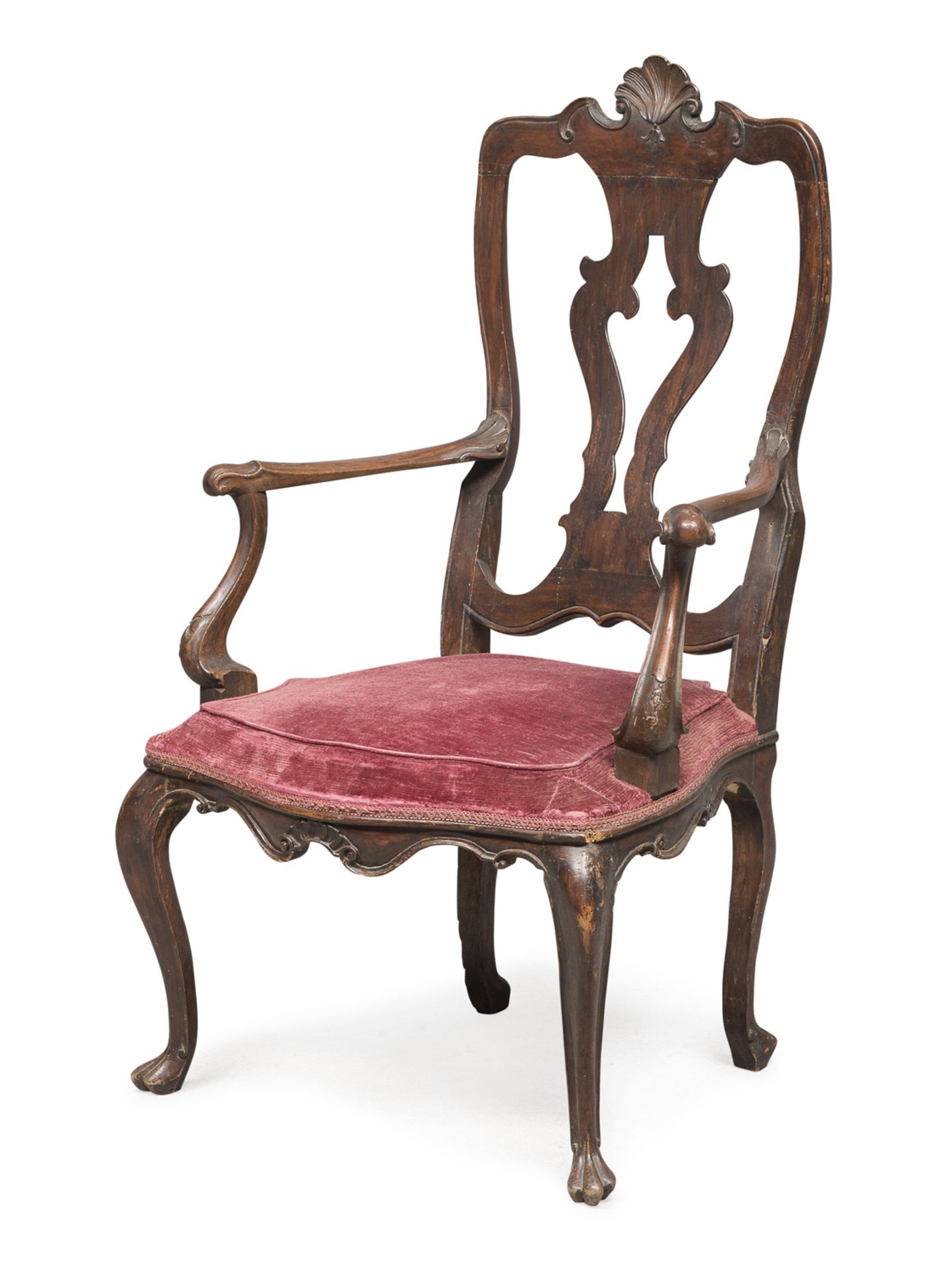 WALNUT ARMCHAIR VENICE 18th CENTURY