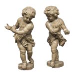 PAIR OF AMORINI SCULPTURES ROMAN BAROQUE