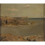 OIL PAINTING OF A COASTAL VIEW SIGNED E. BARRIBAL EARLY20TH CENTURY