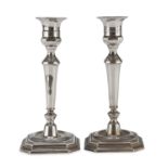 PAIR OF SILVER CANDLESTICKS PADUA POST 1968