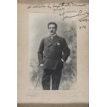 PHOTOGRAPH AND AUTOGRAPH OF GIACOMO PUCCINI