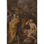 CENTRAL ITALY OIL PAINTING OF A BIBLICAL EPISODE LATE 16TH EARLY 17TH CENTURY
